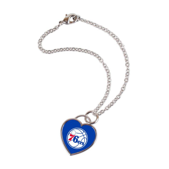 Philadelphia 76ers Bracelet w/3D Heart