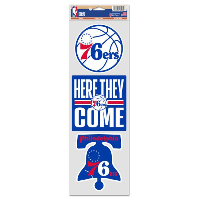 Philadelphia 76ers Fan Decals 3.75" x 12"