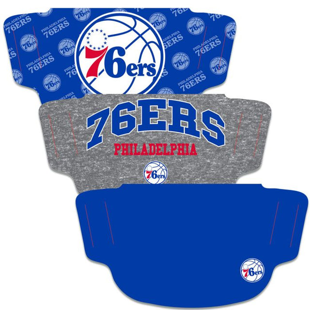 Philadelphia 76ers Fan Mask Face Cover 3 Pack