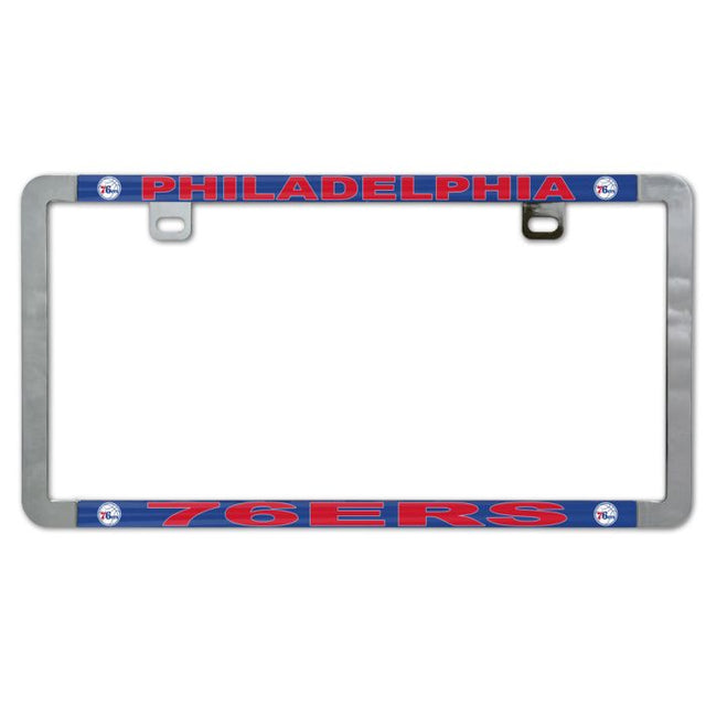 Philadelphia 76ers Metal Lic. Plate Frame Slim