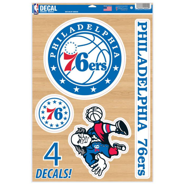 Philadelphia 76ers Multi-Use Decal 11" x 17"