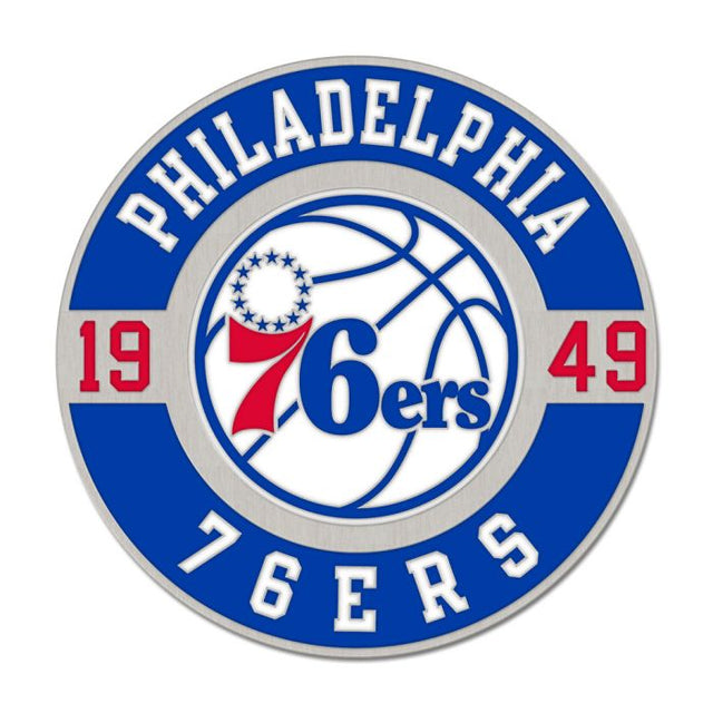 Philadelphia 76ers Round est Collector Enamel Pin Jewelry Card