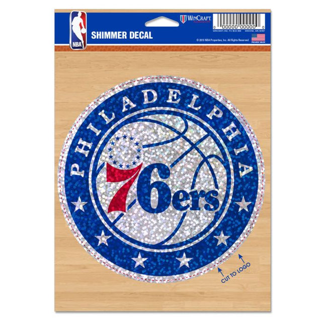 Philadelphia 76ers Shimmer Decals 5" x 7"