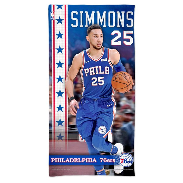 Philadelphia 76ers Spectra Beach Towel 30" x 60" Ben Simmons