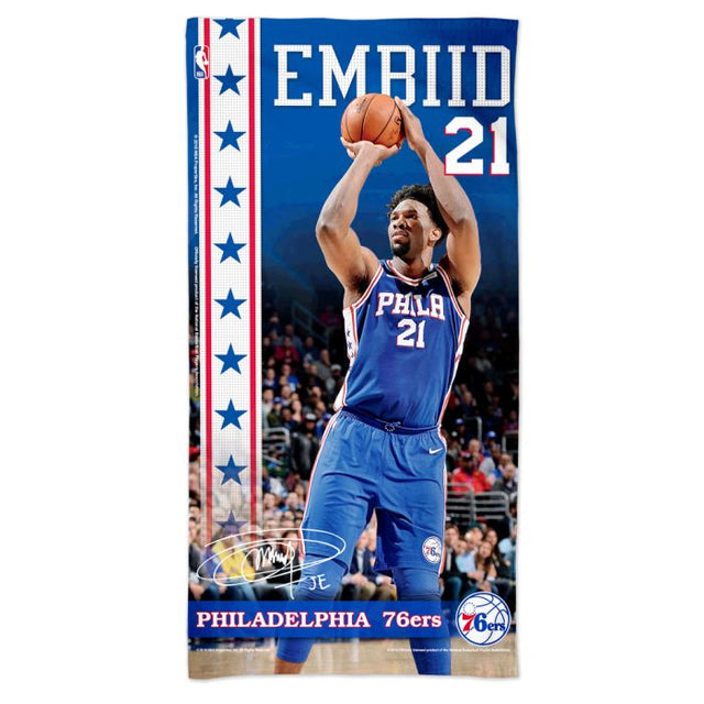 Philadelphia 76ers Spectra Beach Towel 30" x 60" Joel Embiid