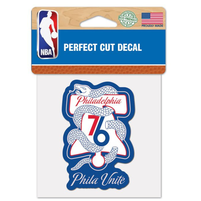 Philadelphia 76ers UNITE Perfect Cut Color Decal 4" x 4"