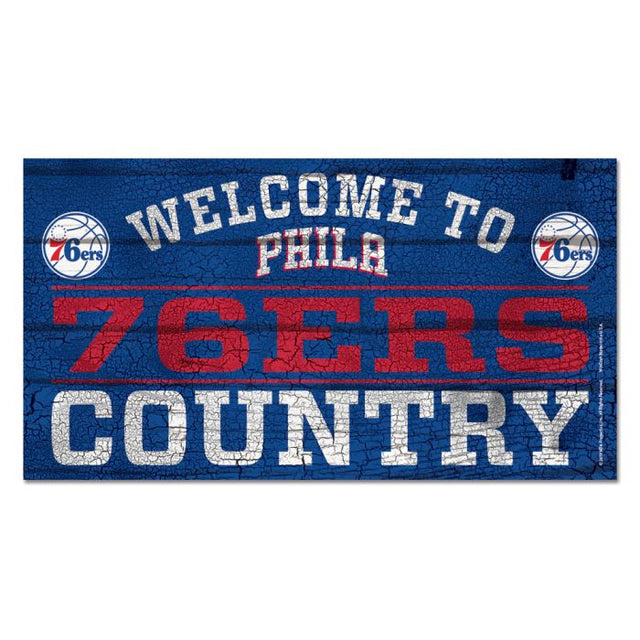 Philadelphia 76ers Wood Sign 13"x24" 1/4" thick