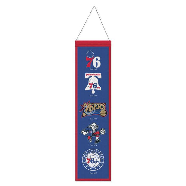 Philadelphia 76ers Wool Banner 8" x 32"