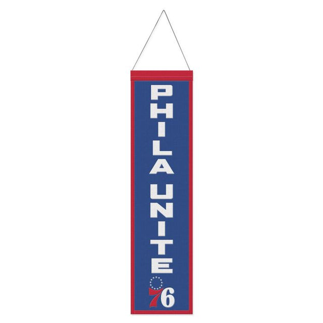 Philadelphia 76ers Wool Banner 8" x 32"