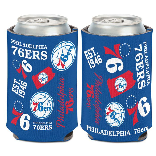 Enfriador de lata con logo de los Philadelphia 76ers, 12 oz.