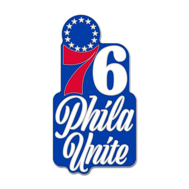 Philadelphia 76ers slogan Collector Enamel Pin Jewelry Card