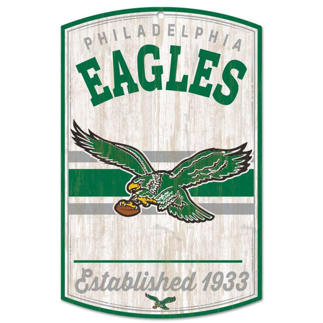 Philadelphia Eagles / Classic Logo Retro Wood Sign 11" x 17" 1/4" thick