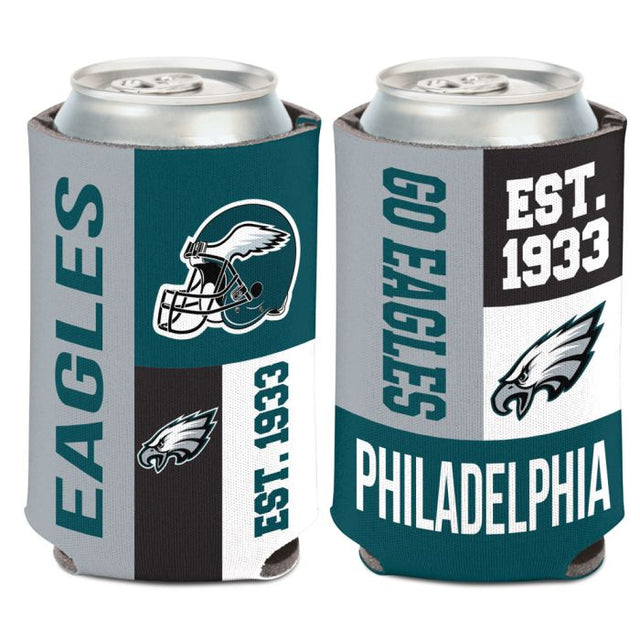 Enfriador de lata con bloques de color de los Philadelphia Eagles, 12 oz.