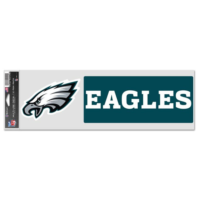 Calcomanías para fanáticos de los Philadelphia Eagles de 3,75" x 12"