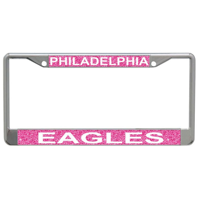 Philadelphia Eagles GLITTER BACKGROUND Lic Plt Frame S/L Printed