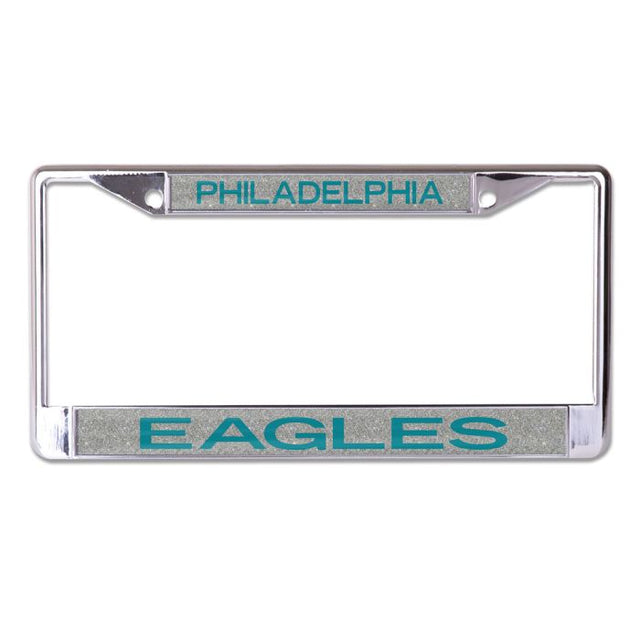 Philadelphia Eagles GLITTER BACKGROUND Lic Plt Frame S/L Printed