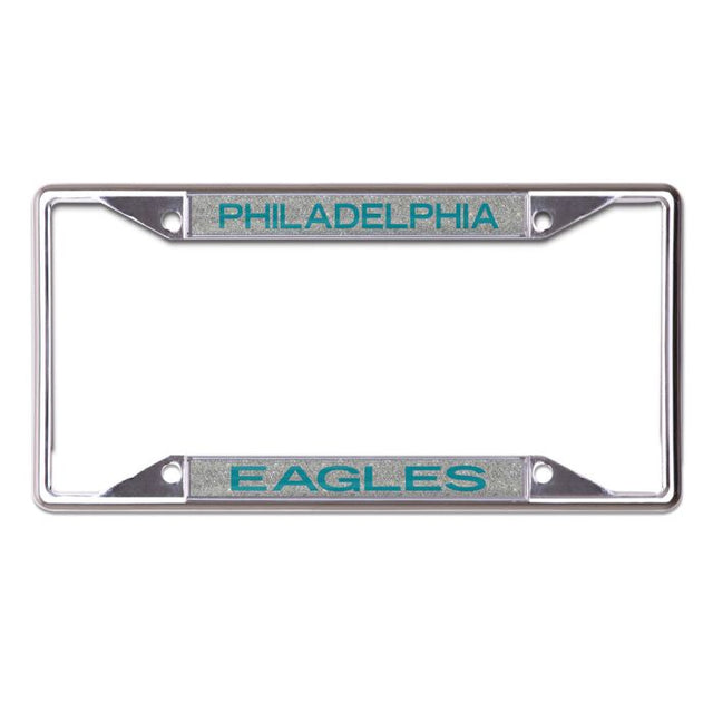 Philadelphia Eagles GLITTER BACKGROUND Lic Plt Frame S/S Printed