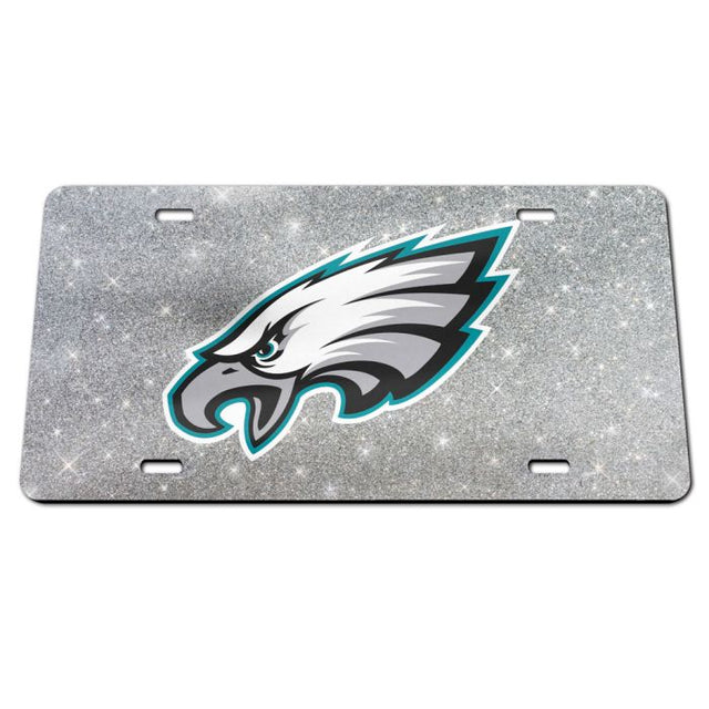 Philadelphia Eagles GLITTER BACKGROUND Specialty Acrylic License Plate