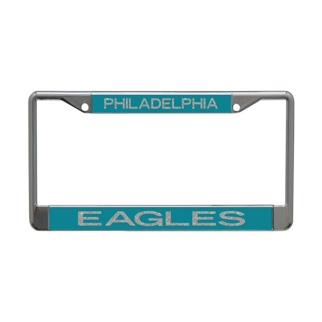 Philadelphia Eagles GLITTER LETTERS Lic Plt Frame S/L Printed