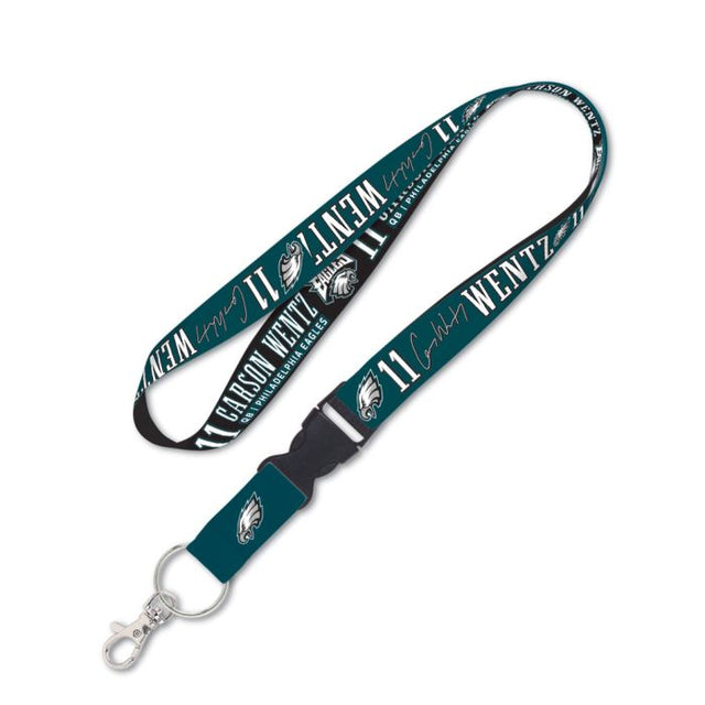 Philadelphia Eagles Lanyard w/detachable buckle 1" Carson Wentz