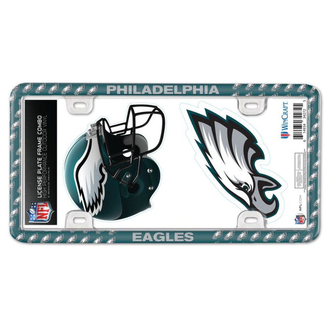 Philadelphia Eagles License Plate Thin Frame - Plastic w/Decal