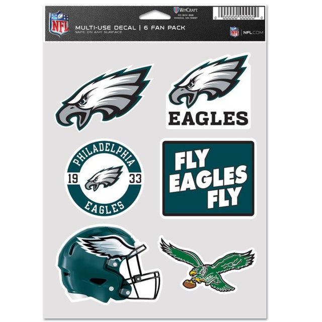 Paquete multiusos para 6 aficionados de los Philadelphia Eagles