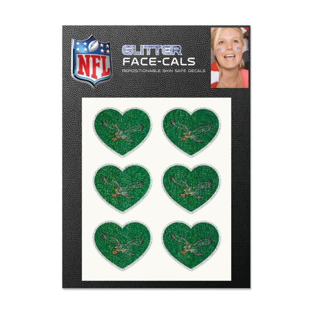 Philadelphia Eagles Retro Glitter Tattoo 6 Pack