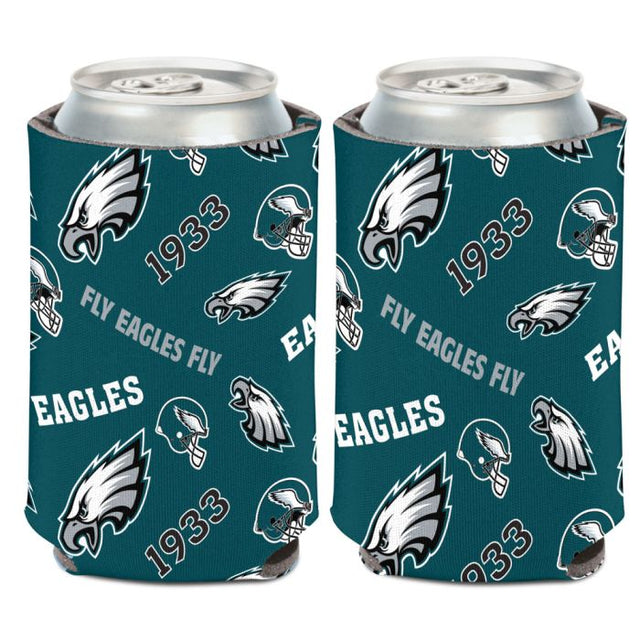 Enfriador de lata con estampado disperso de los Philadelphia Eagles, 12 oz.