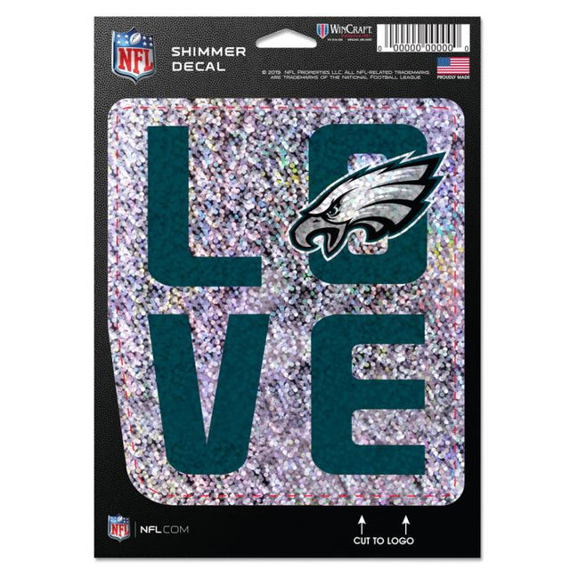 Philadelphia Eagles Shimmer Decals 5" x 7"