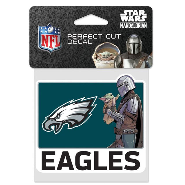 Philadelphia Eagles / Star Wars Mandalorian Perfect Cut Color Decal 4" x 4"