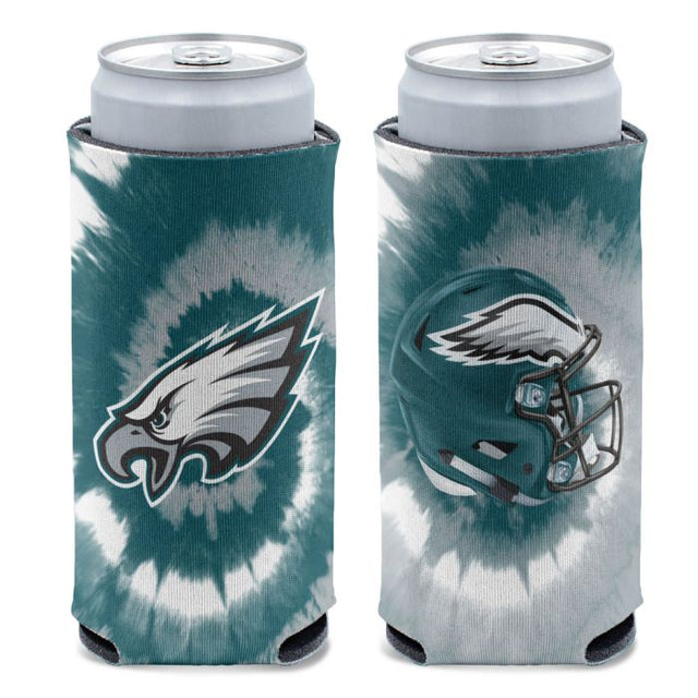 Enfriador de latas delgado de 12 oz con teñido anudado de los Philadelphia Eagles