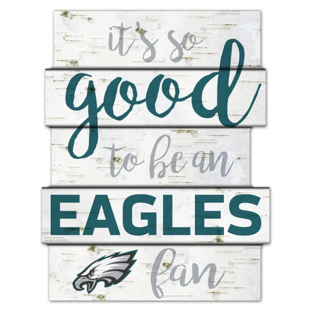 Letrero de madera de los Philadelphia Eagles de 11" x 14"