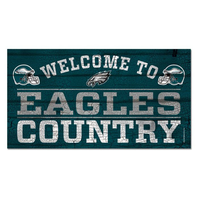 Philadelphia Eagles Wood Sign 13"x24" 1/4" thick