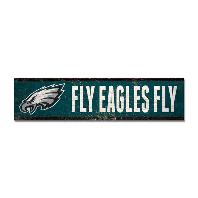 Imán de madera de los Philadelphia Eagles, 1,5" x 6"