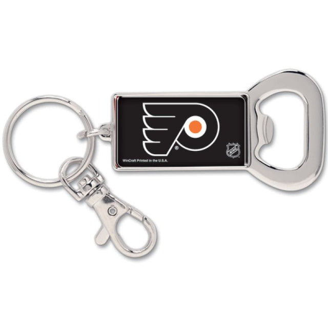 Llavero con abrebotellas de los Philadelphia Flyers en forma de rectángulo