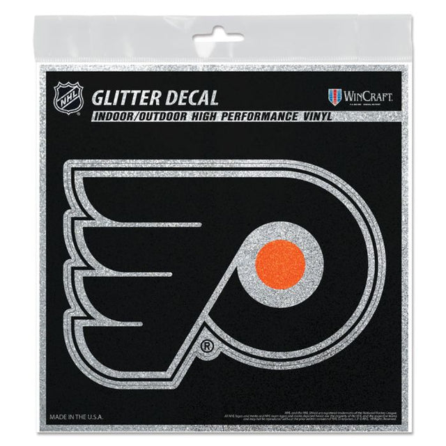 Philadelphia Flyers Decal Glitter 6" x 6"