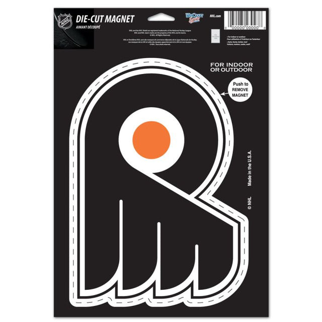 Imán troquelado con el logotipo de los Philadelphia Flyers, 6,25" x 9"