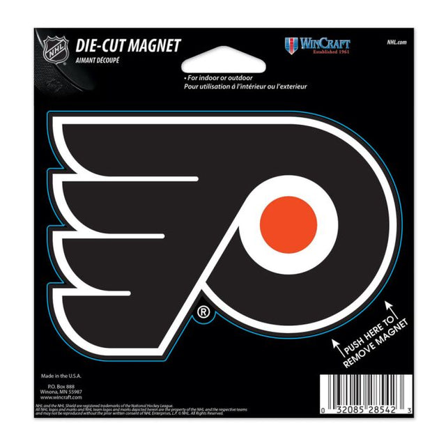 Imán troquelado de los Philadelphia Flyers de 4,5" x 6"