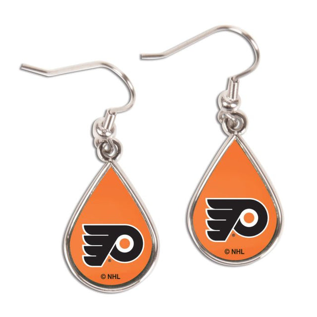 Pendientes de los Philadelphia Flyers con forma de lágrima