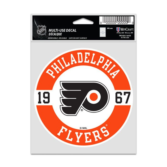 Calcomanías para fanáticos de los Philadelphia Flyers de 3,75" x 5"