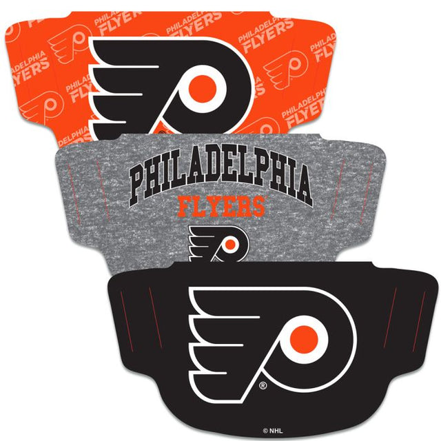 Paquete de 3 mascarillas para fanáticos de los Philadelphia Flyers