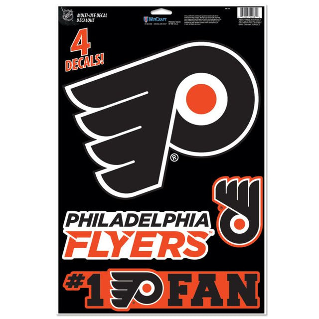 Calcomanía multiusos de los Philadelphia Flyers, 11" x 17"