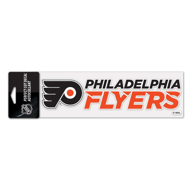 Calcomanías de corte perfecto de los Philadelphia Flyers de 3" x 10"