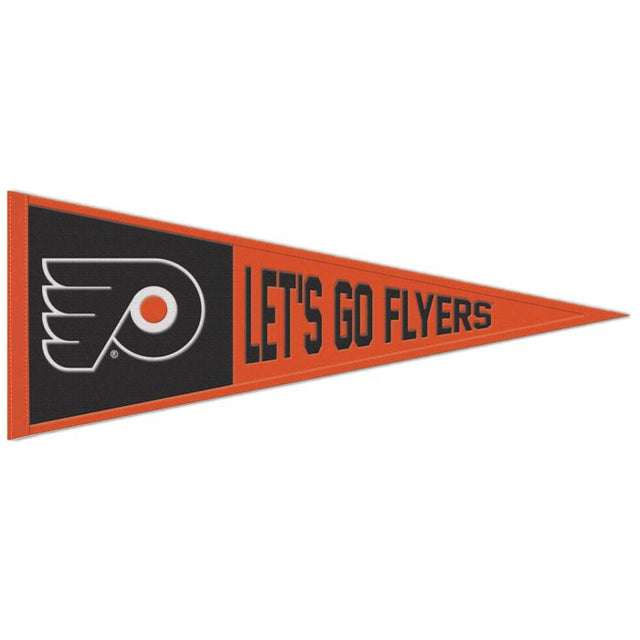 Banderín de lana con el lema de los Philadelphia Flyers, 13" x 32"