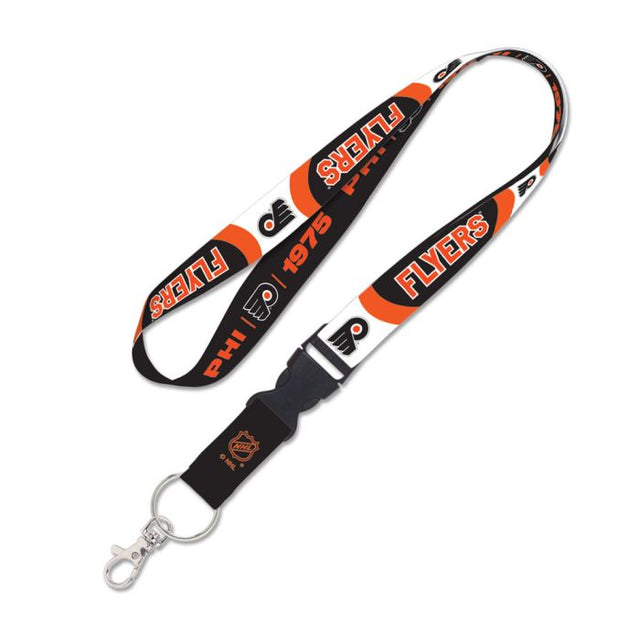 Cordón de edición especial de los Philadelphia Flyers con hebilla desmontable de 1"