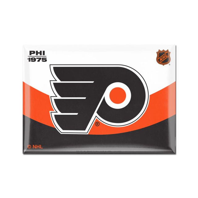 Imán de metal de edición especial de los Philadelphia Flyers de 2,5" x 3,5"