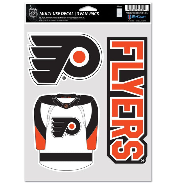 Paquete multiusos para 3 fanáticos de los Philadelphia Flyers, edición especial