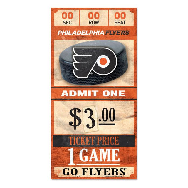 Philadelphia Flyers Wood Sign 6x12 3/8" thick