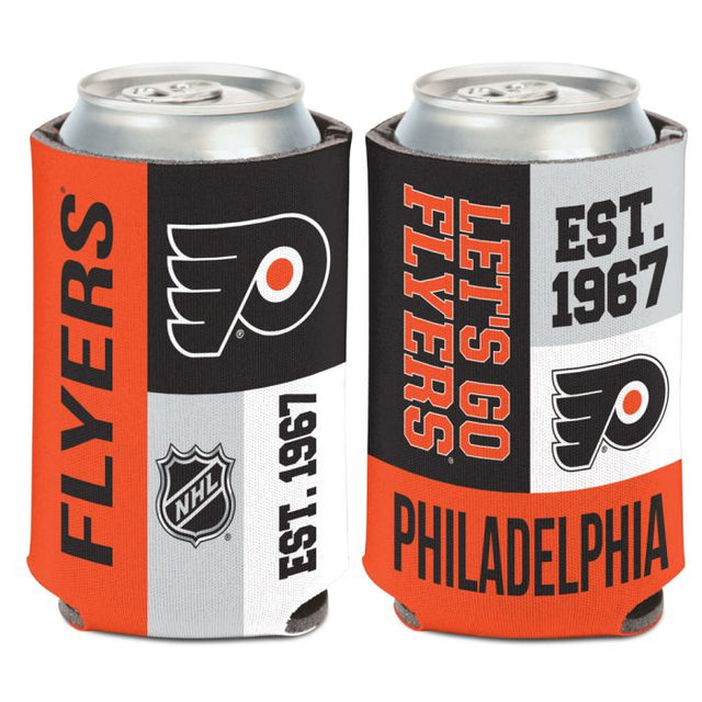 Enfriador de latas con bloques de colores de los Philadelphia Flyers, 12 oz.