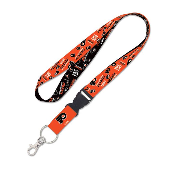 Philadelphia Flyers scatter Lanyard w/detachable buckle 1"